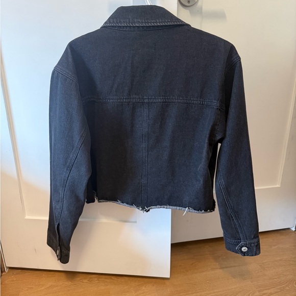 Distressed Cropped Jean Jacket - Picture 2 of 5